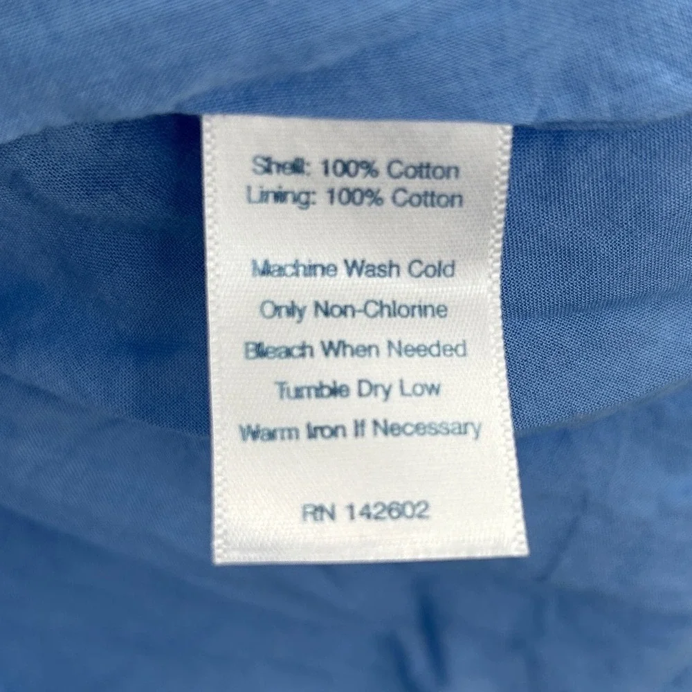 Sail to Sable STS Blue Eyelet Cotton Floral Tiered Mini Dress Small Preppy Party - Picture 6 of 8